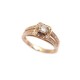 BAGUE MAUBOUSSIN SOLITAIRE CHANCE OF LOVE N2 T 51 OR ROSE & DIAMANTS RING 1800€