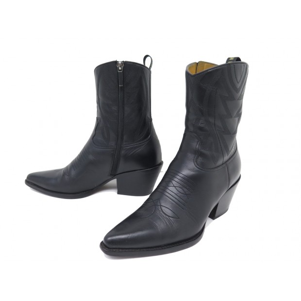 CHAUSSURES CHRISTIAN DIOR SANTIAG L.A. J'ADIOR 37.5 BOTTINES EN CUIR BOOTS 1190€