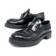 CHAUSSURES PRADA MOCASSINS CHOCOLATE 1D246M 37 EN CUIR NOIR LEATHER SHOES 930€