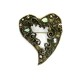 NEUF VINTAGE BROCHE CHRISTIAN LACROIX COEUR NOEL 1994 METAL DORE GOLDEN BROOCH