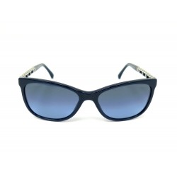 NEUF LUNETTES DE SOLEIL CHANEL CUIR ET CHAINE ENTRELACES 5260-Q SUNGLASSES 480€