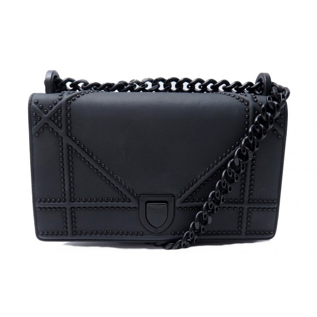 SAC A MAIN DIOR DIORAMA ULTRA BLACK CUIR MAT BANDOULIERE HAND BAG PURSE 3700€