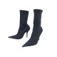 CHAUSSURES BALENCIAGA KNIFE BOTTINES 37 SATIN NOIR BOITE ANKLE BOOTS SHOES 1290€