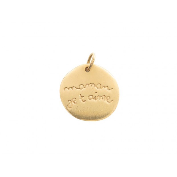 MEDAILLE ARTHUS BERTAND PENDENTIF MAMAN JE T'AIME EN OR JAUNE 18K PENDANT 530€