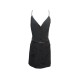 ROBE CHANEL A BRETELLE P16345V06371 TAILLE S 36 POLYESTER NOIR BLACK DRESS 5200€