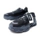 NEUF CHAUSSURES BALENCIAGA TRIPLE S CLEAR SOLE 534162 45 BASKETS TOILE NOIR 895€