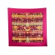 NEUF FOULARD HERMES RIVES FERTILES C.HENRY SOIE FUSHIA + BOITE SILK SCARF 495€