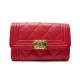 PORTE CARTE CHANEL BOY PORTE MONNAIE CUIR CAVIAR ROUGE RED LEATHER WALLET 690€