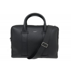 NEUF SACOCHE DIOR HOMME ESSENTIAL 1ESBR131YWC CUIR GRAINE NOIR BANDOULIERE 2620€