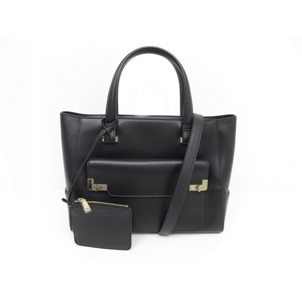 NEUF SAC A MAIN L DE LANCEL CABAS A06530 SHOPPING TOTE CUIR NOIR HAND BAG 1490€