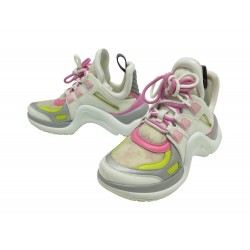 CHAUSSURES LOUIS VUITTON BASKETS ARCHLIGHT 37.5 SNEAKERS WHITE PINK SHOES 950€