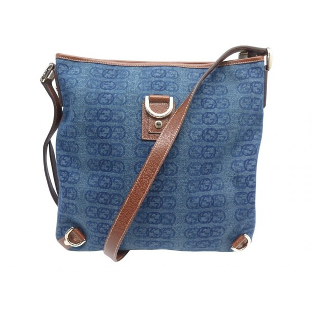 NEUF VINTAGE SAC A MAIN GUCCI ABBEY 131326 TOILE DENIM MONOGRAMMEE GG BAG 1030€