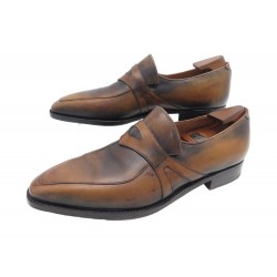CHAUSSURES CORTHAY RASCAL MOCASSINS 8.5 42.5 CUIR EMBAUCHOIRS LOAFER SHOES 1990€