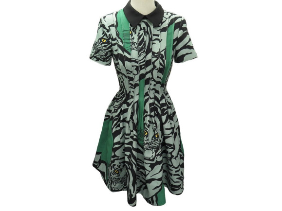 robe cintree valentino tigre q83vajb546b 38 m laine