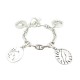 VINTAGE BRACELET HERMES CHAINE D'ANCRE BRELOQUES MARINES EN ARGENT MASSIF 1500€