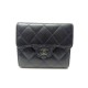 PORTEFEUILLE CHANEL TIMELESS PORTE MONNAIE CUIR CAVIAR BLEU + BOITE WALLET 970€