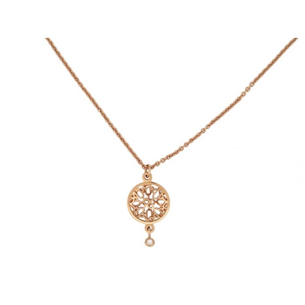 NEUF COLLIER HERMES CHAINE D'ANCRE PASSERELLE EN OR 18K DIAMANT NECKLACE 3350€