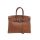 SAC A MAIN HERMES BIRKIN 35 EN CUIR TOGO GOLD 2004 ACIER PALLADIE HAND BAG PURSE