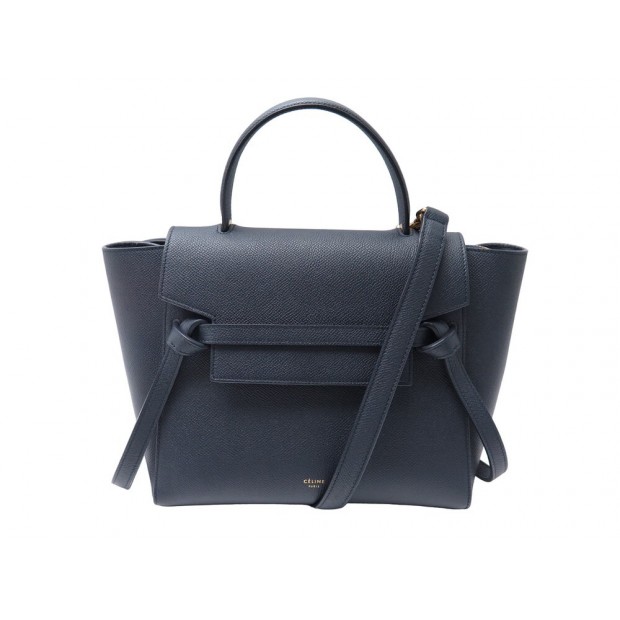 NEUF SAC A MAIN CELINE BELT MICRO BANDOULIERE CUIR GRAINE LEATHER HAND BAG 2200€