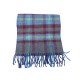 NEUF ECHARPE HERMES MOTIF TARTAN A FRANGES CACHEMIRE GRIS BLEU 160CM SCARF 900€