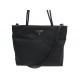 SAC A MAIN PRADA CABAS FOURRE TOUT EN TOILE NYLON NOIR TOTE PURSE HAND BAG 1250€