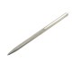 NEUF STYLO BILLE ST DUPONT CLASSIQUE 045141N METAL ARGENTE BROSSE BALLPOINT PEN