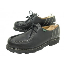 CHAUSSURES PARABOOT DERBY MORZINE 45.5 717301 CUIR NOIR BLACK LEATHER SHOES 585€