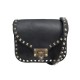 SAC A MAIN VALENTINO ROCKSTUD CUIR NOIR BANDOULIERE LEATHER HAND BAG PURSE 1550€