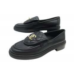 NEUF CHAUSSURES CHANEL MOCASSINS G36646 35.5 TIMELESS CUIR MATELASSE SHOES 1520€