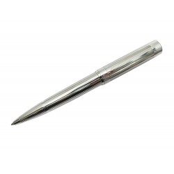 STYLO BILLE CARTIER PASHA GODRON ST220023 METAL ARGENTE BOITE BALLPOINT PEN 770€