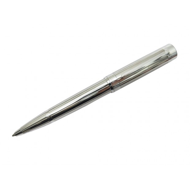 STYLO BILLE CARTIER PASHA GODRON ST220023 METAL ARGENTE BOITE BALLPOINT PEN 770€