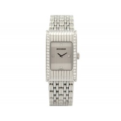 MONTRE BOUCHERON REFLET 29 MM QUARTZ ACIER & DIAMANTS STEEL WATCH + BOITE 6890€