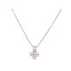 COLLIER POMELLATO PENDENTIF CROIX DIAMANTS 0.5 CT EN OR BLANC 18K 9.3GR NECKLACE