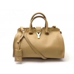 SAC A MAIN YVES SAINT LAURENT LIGNE Y CHYC 311210 BANDOULIERE CUIR CAMEL 1600€