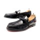 NEUF CHAUSSURES CHRISTIAN LOUBOUTIN 40.5 MOCASSINS CUIR VERNI NOIR LOAFERS 895€