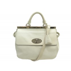 SAC A MAIN MULBERRY SUFFOLK S CUIR ECRU BANDOULIERE LEATHER HANDBAG PURSE 1570€