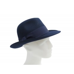 NEUF CHAPEAU HERMES EN FEUTRE LAPIN ET LIEVRE BLEU NUIT 55 NEW FELT HAT 595€