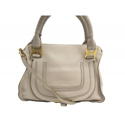 SAC A MAIN CHLOE MARCIE MM EN CUIR BEIGE BANDOULIERE LEATHER HANDBAG PURSE 2050€