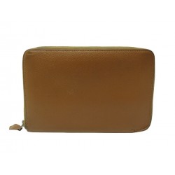 PORTEFEUILLE HERMES AZAP EN CUIR EPSOM GOLD BROWN LEATHER WALLET 2320€