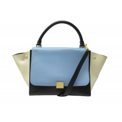 SAC A MAIN CELINE TRAPEZE MOYEN MODELE EN CUIR TRICOLORE LEATHER HAND BAG 2500€