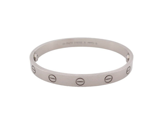 bracelet cartier love crb6067617 or blanc gris 18k t16