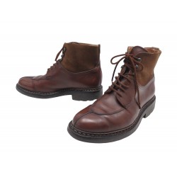 CHAUSSURES HESCHUNG GINKGO BOTTINES 5 UK 38 FR EN CUIR & DAIM MARRON BOOTS 695€