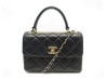 sac a main chanel trendy cc matelasse cuir noir