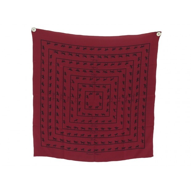 VINTAGE FOULARD HERMES SAUT GALOP CANTER RACK LES ALLURES CARRE SOIE SCARF 495€