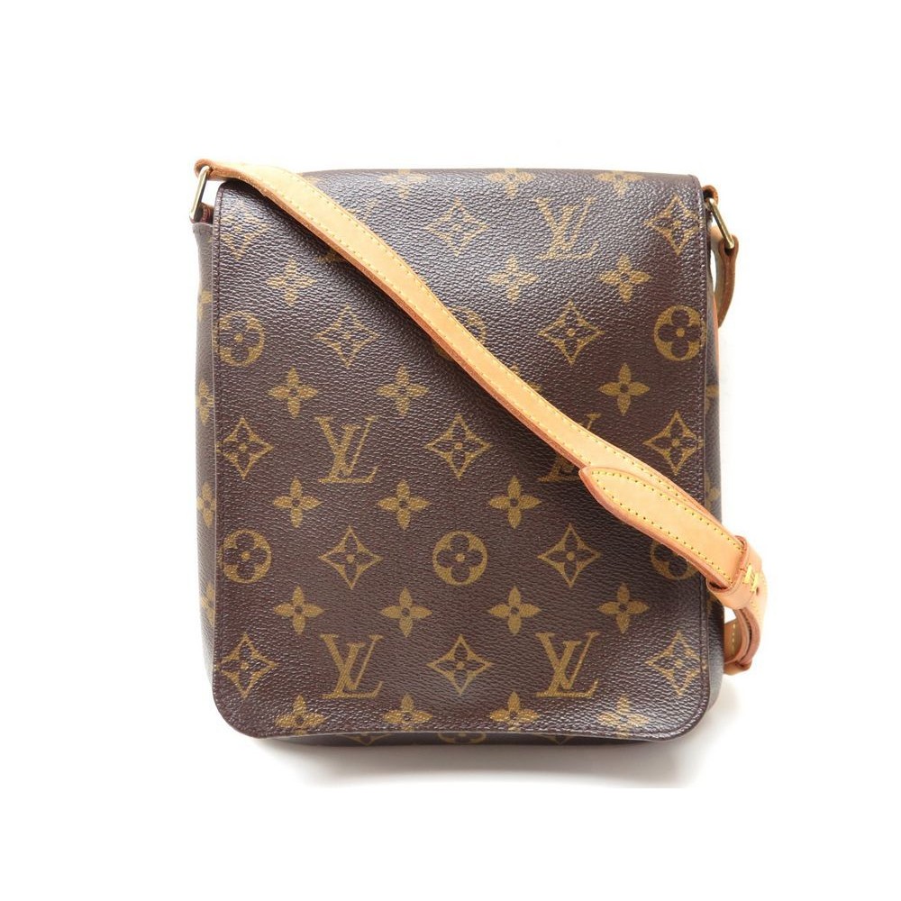 Sac à main Louis Vuitton Salsa en toile monogram marron et cuir