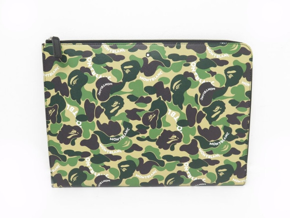 porte documents montblanc x bape serviette