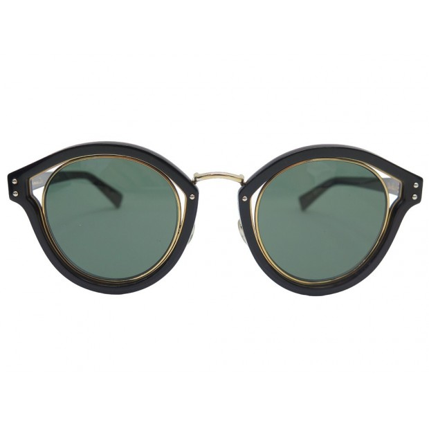NEUF LUNETTES DE SOLEIL DIOR ELLIPTIC FU285 PLASTIQUE NOIR BLACK SUNGLASSES 530€