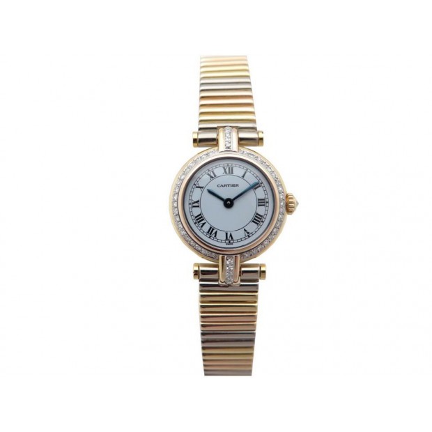 MONTRE CARTIER PANTHERE RONDE 21 MM OR & DIAMANTS QUARTZ GOLD WATCH 14900€