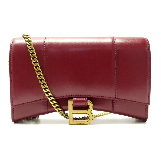 NEUF SAC A MAIN BALENCIAGA HOURGLASS 656050 PORTEFEUILLE AVEC CHAINE WOC 1250€