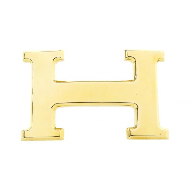 NEUF BOUCLE DE CEINTURE HERMES H EN METAL DORE POLI 32MM GOLDEN BUCKLE BELT NEW